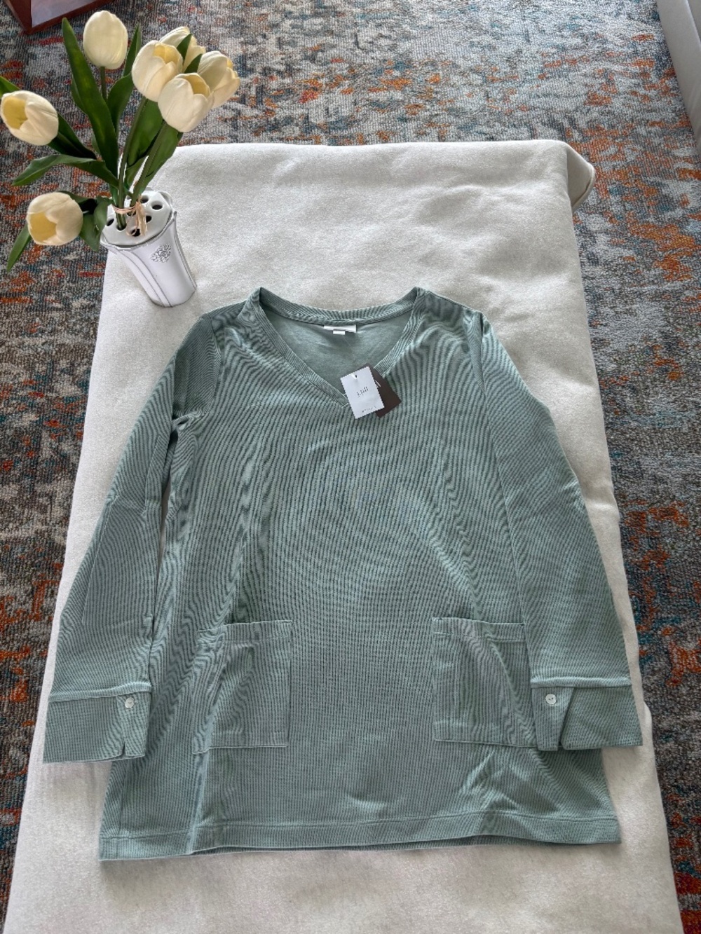 J Jill Sage Tunic Top Sz S